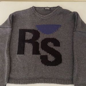 Raf simons oversized cropped sweater
